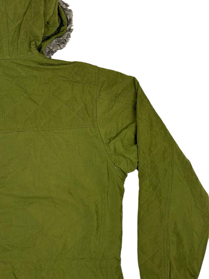 LL Bean Green Vintage Hooded Pullover Jacket Small