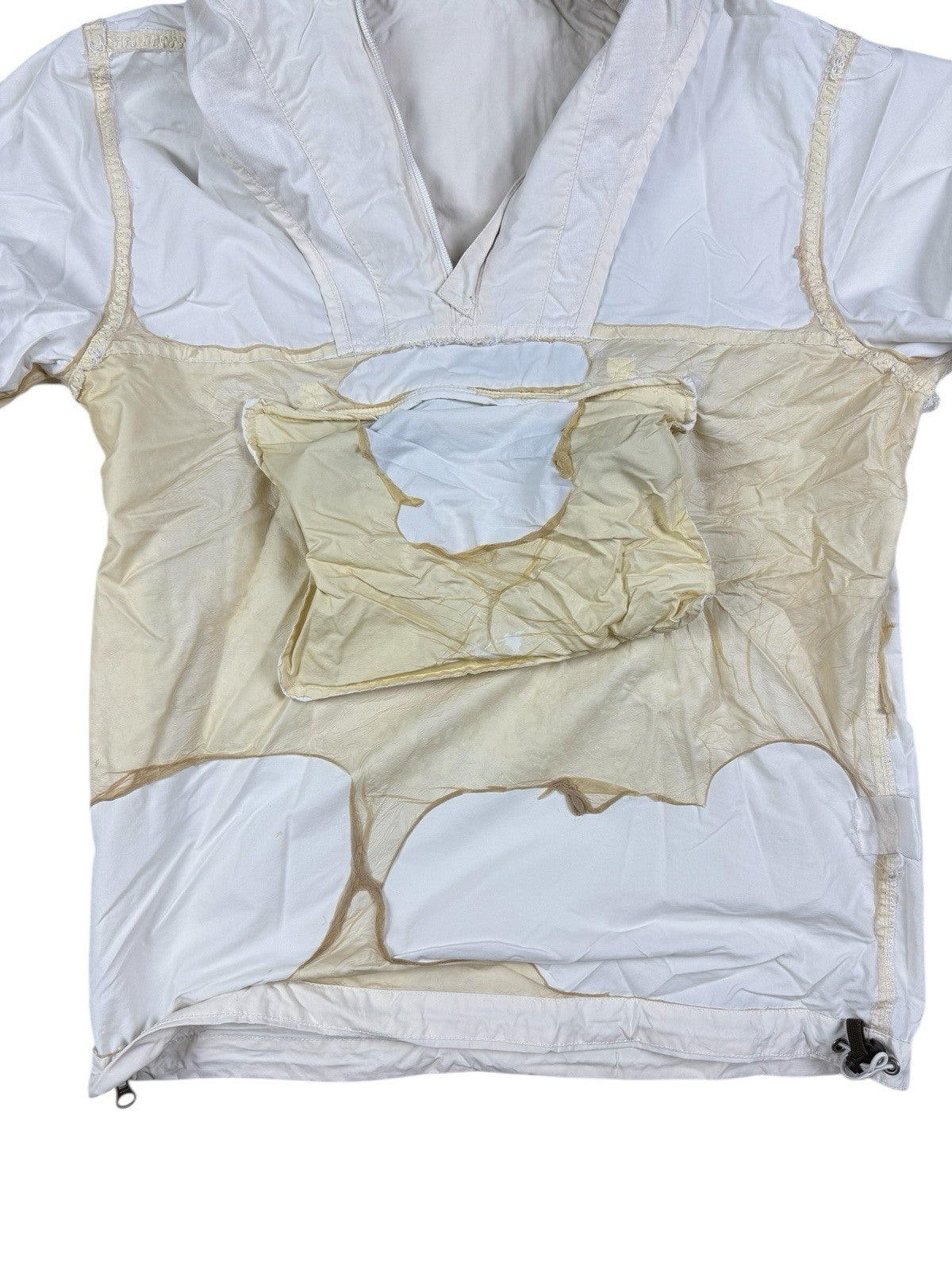 Napapijri Geographic White Retro 1/4 Zip Hooded Anorak Jacket Small