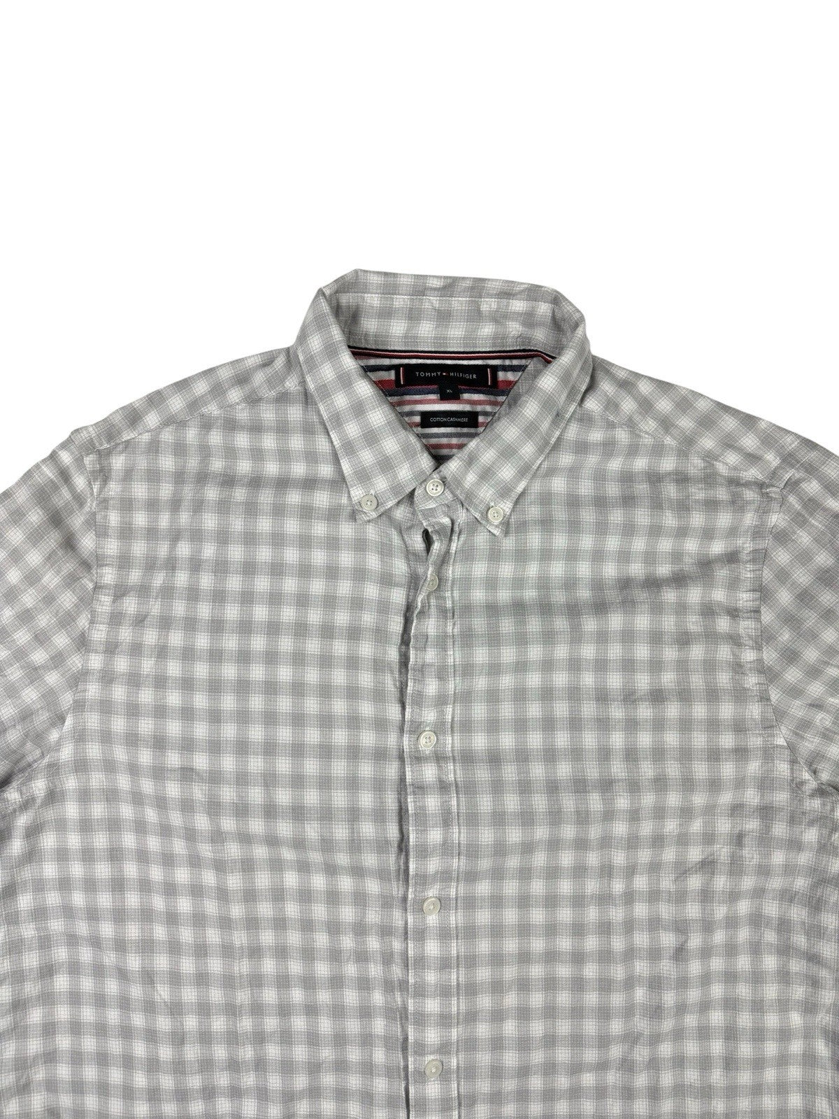 Tommy Hilfiger Grey  Plaid Check Button Up Shirt XL