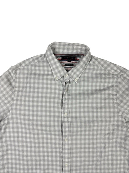 Tommy Hilfiger Grey  Plaid Check Button Up Shirt XL