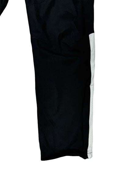 Nike Black Polyester Active Zipped Track Pant Bottoms Medium