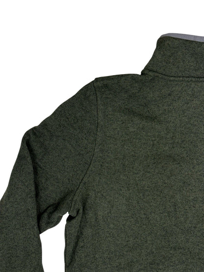 LL Bean Green Fleece Snap Jumper Medium