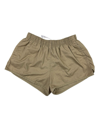Spalding Retro Beige Lined Athletic Sport Shorts Large