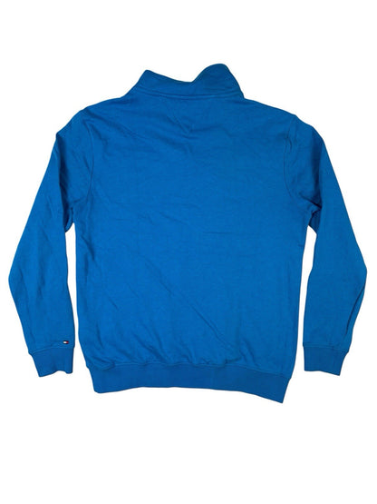 Tommy Hilfiger Blue 1/4 Zip Embroidered Jumper Medium
