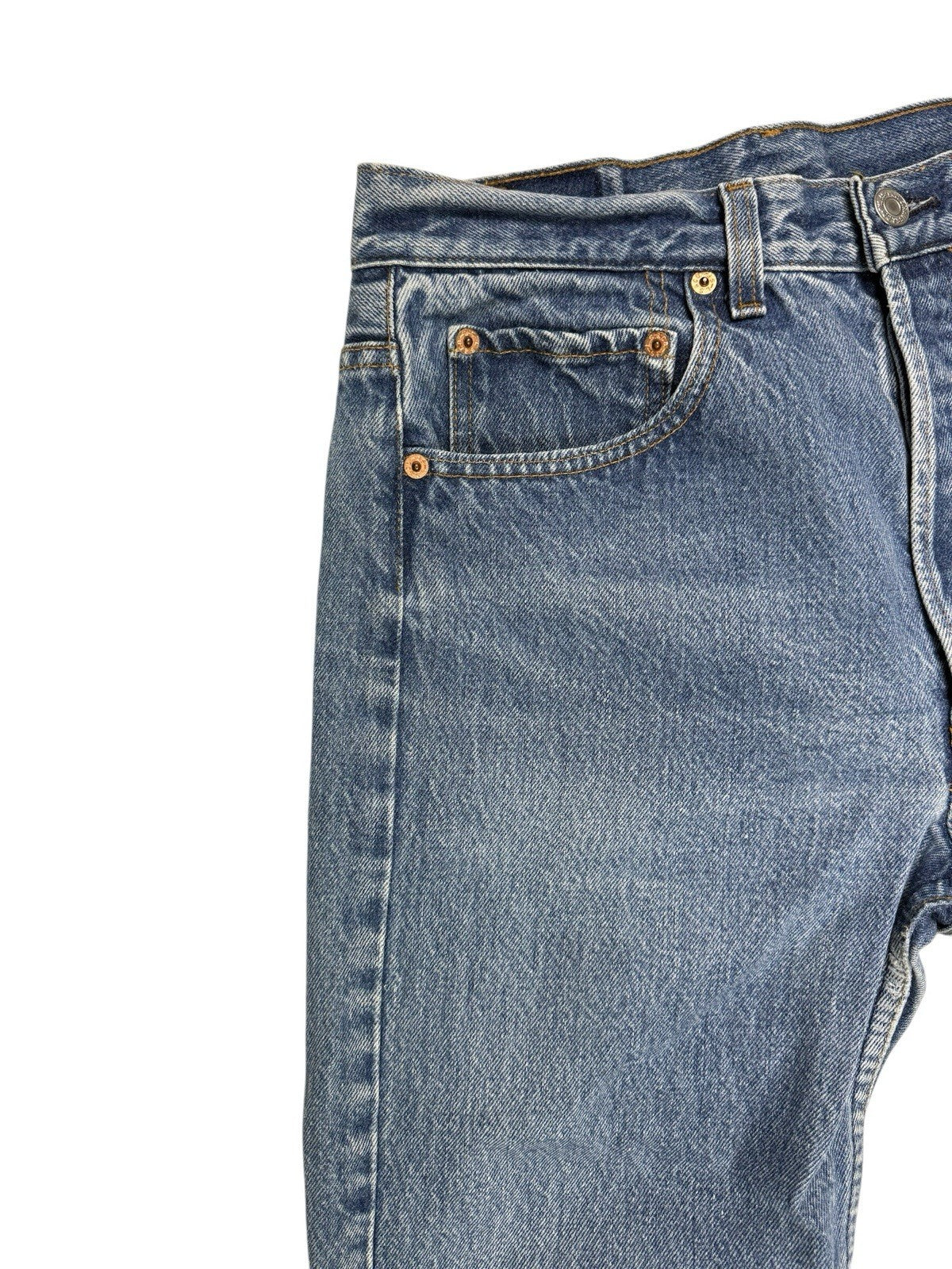 Levi's 501 Vintage 90's Blue Denim Straight Leg Jeans 30W 27L Made in USA