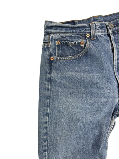 Levi's 501 Vintage 90's Blue Denim Straight Leg Jeans 30W 27L Made in USA