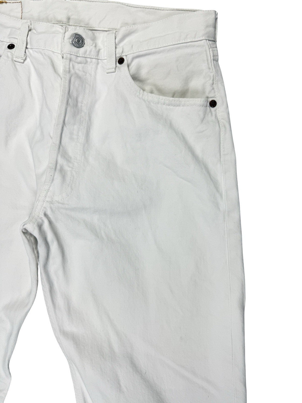 Levi's 501 Vintage 90's White Denim Jeans 33W 32L