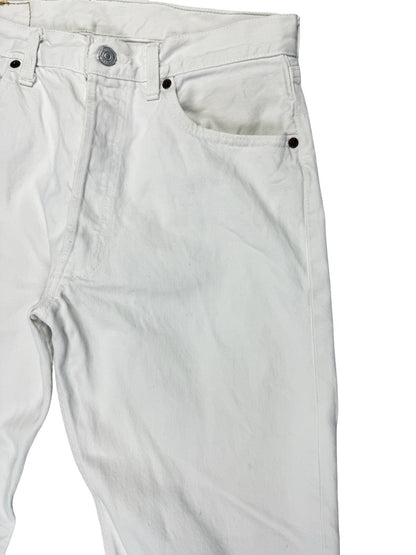 Levi's 501 Vintage 90's White Denim Jeans 33W 32L