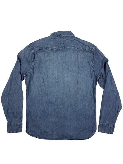 Levi's Blue Cotton Denim Button Up Shirt Small