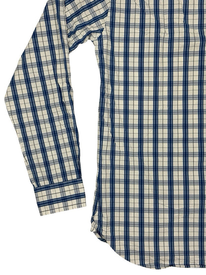 Timberland Blue Plaid Slim Fit Collared Shirt Medium