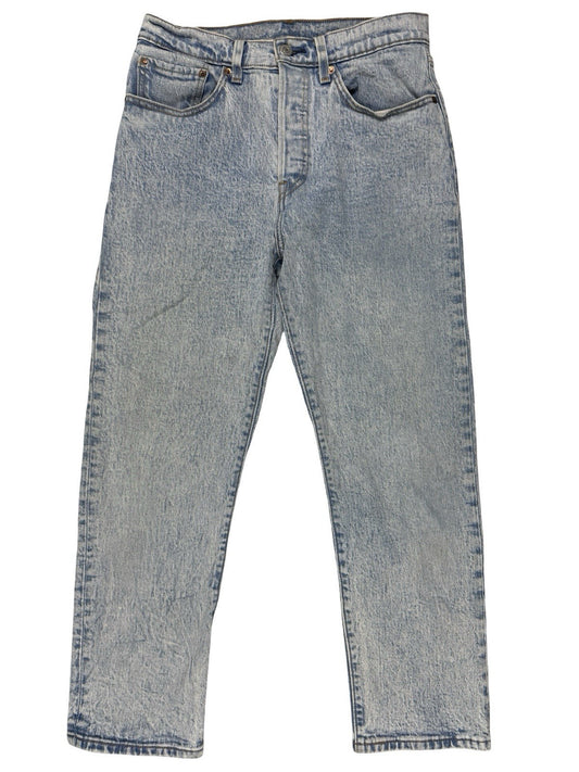 Levi's 501 Blue Denim Jeans Size 27W 26L