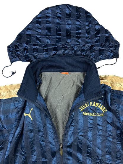 Puma Retro Blue Striped Japanese Football Track Jacket Large