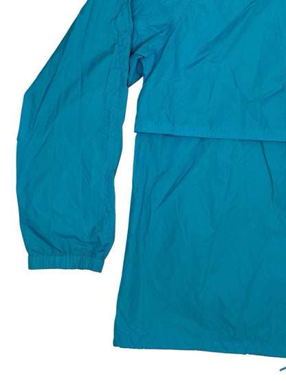 Woolrich Woman Retro Blue Zip Rain Jacket Medium