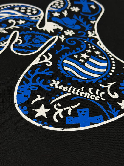 Paisley Black Organic Cotton T-Shirt
