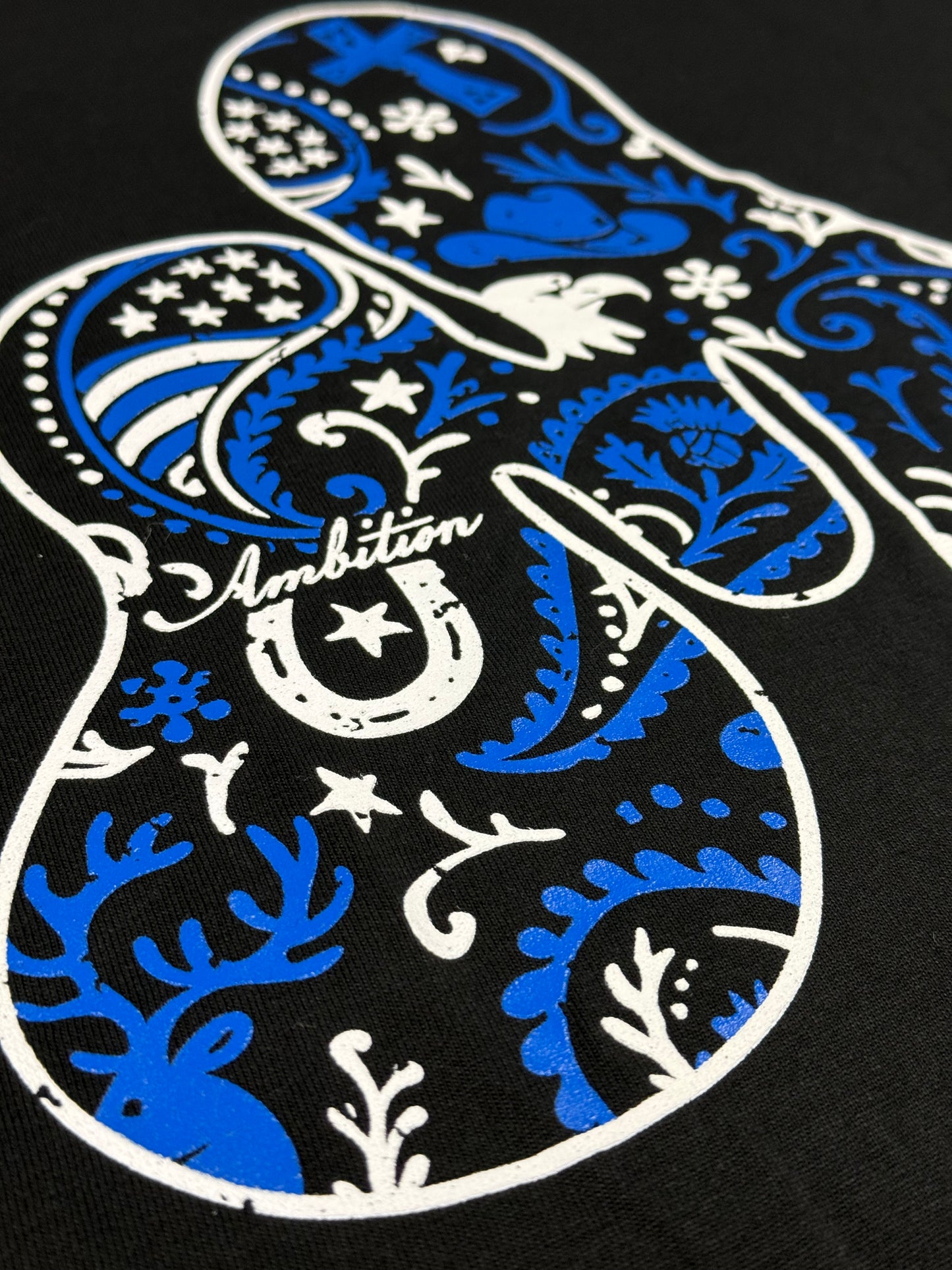 Paisley Black Organic Cotton T-Shirt